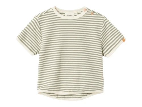 Lil Atelier moss gray stribet top